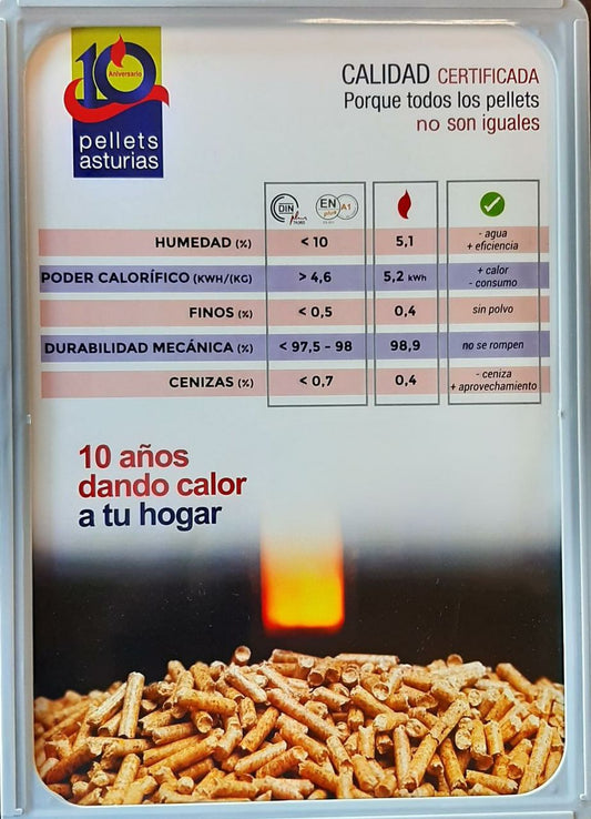 Pellets Asturias 6 Pellet de 432 sacos de 15 kg